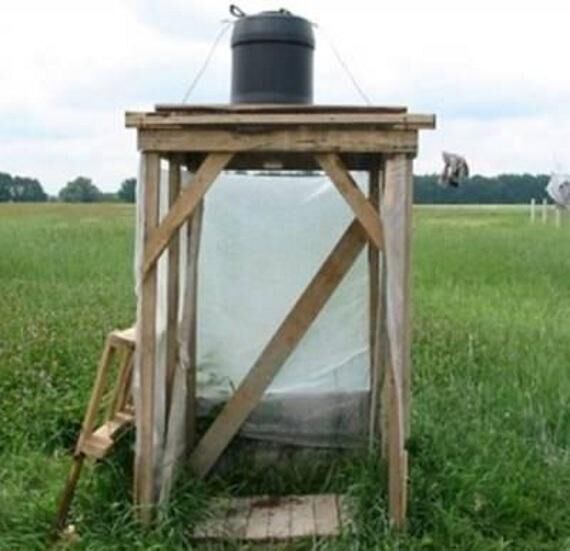 Летний душ для дачи своими руками из подручных материалов — фото