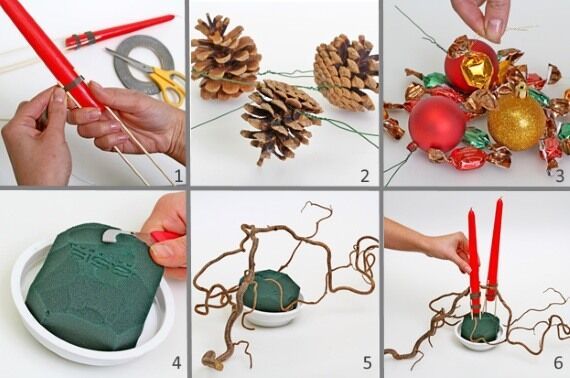 Настольная новогодняя композиция своими руками